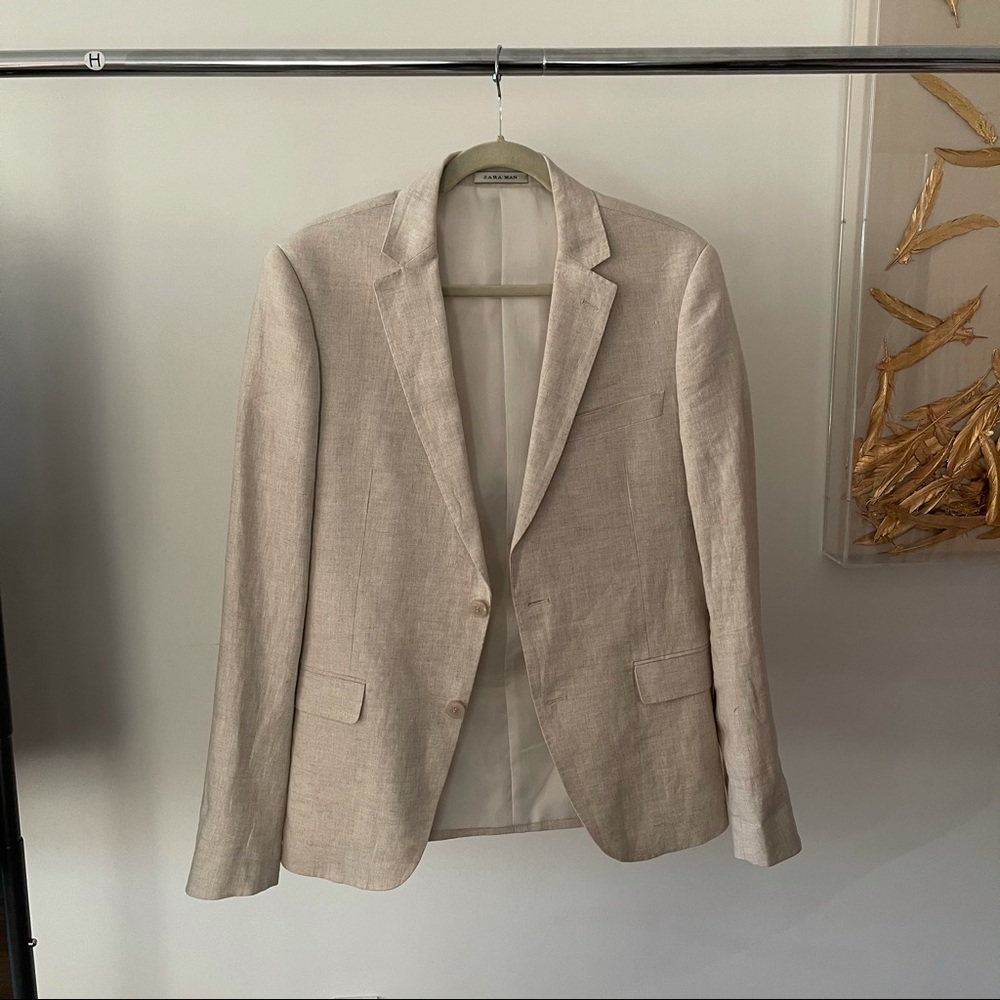 Zara Linen Blazer Sport Jacket